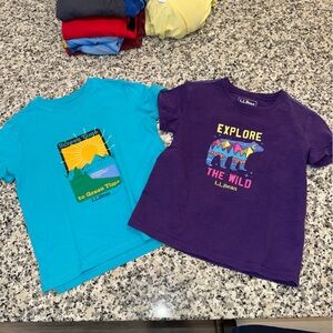 L.L. Bean Kids T-Shirt Set - Blue and Purple